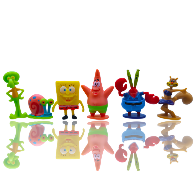 6pcs SpongeBob Fish Tank Decor - огляд і ціна Aquarium Fishing