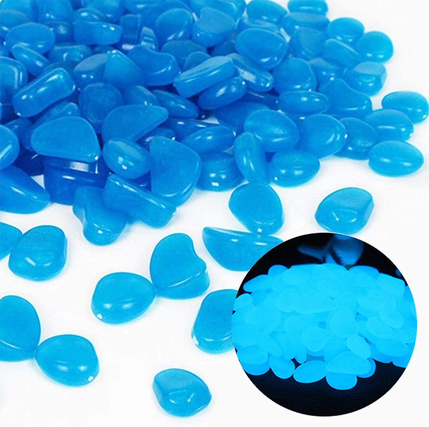 Fish Tank Rocks Glow Blue Pebb - огляд і ціна Aquarium Fishing