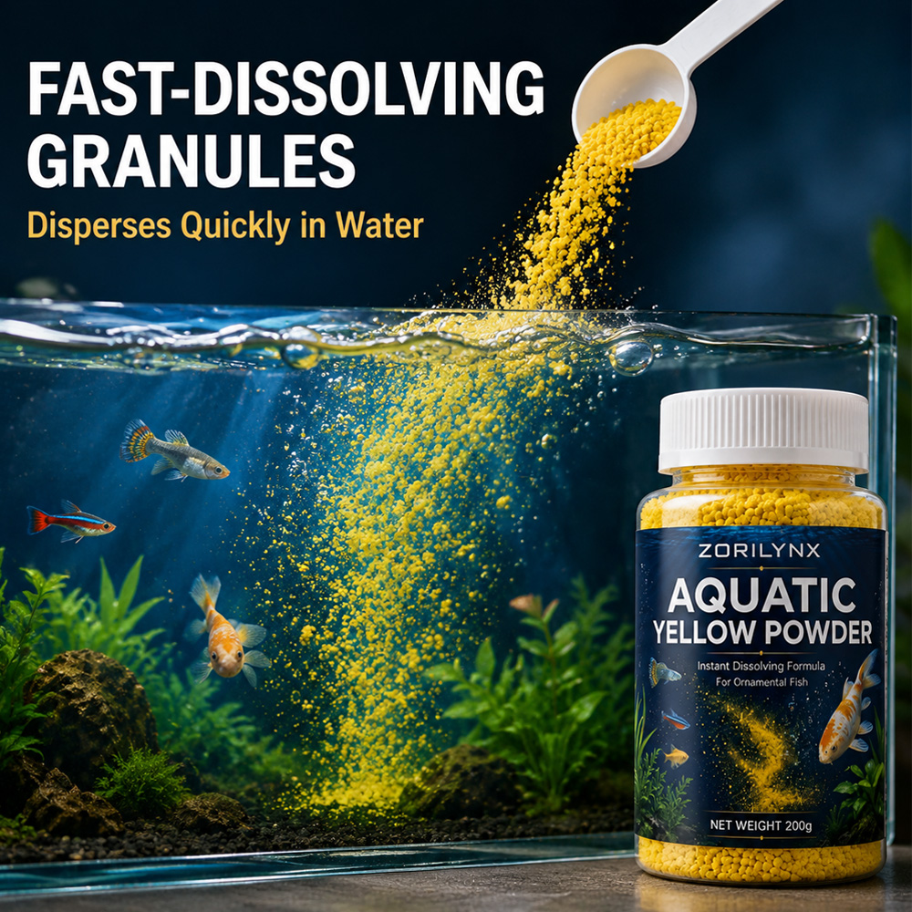 Aquatic Yellow Powder Instant  - огляд і ціна Aquarium Fish Yellow
