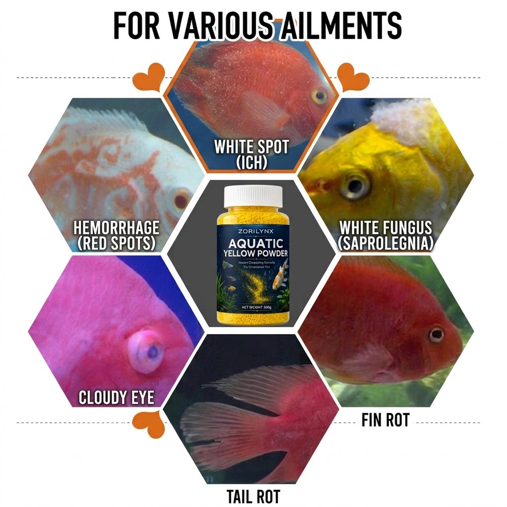 Aquatic Yellow Powder Instant  - огляд і ціна Aquarium Fish Yellow